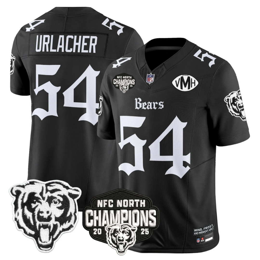 CHI 'Gothic Midway Legacy' NFC North Champions Patch Vapor Limited Jersey - All Stitched