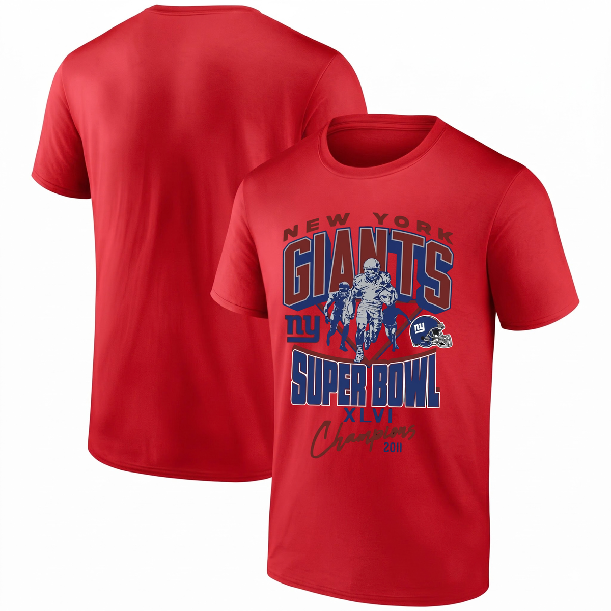 NYG 4x Super Bowl Champions One Side T-Shirt - Printed V3
