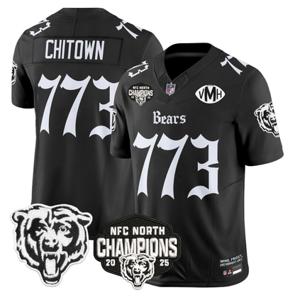 CHI 'Gothic Midway Legacy' NFC North Champions Patch Vapor Limited Jersey - All Stitched