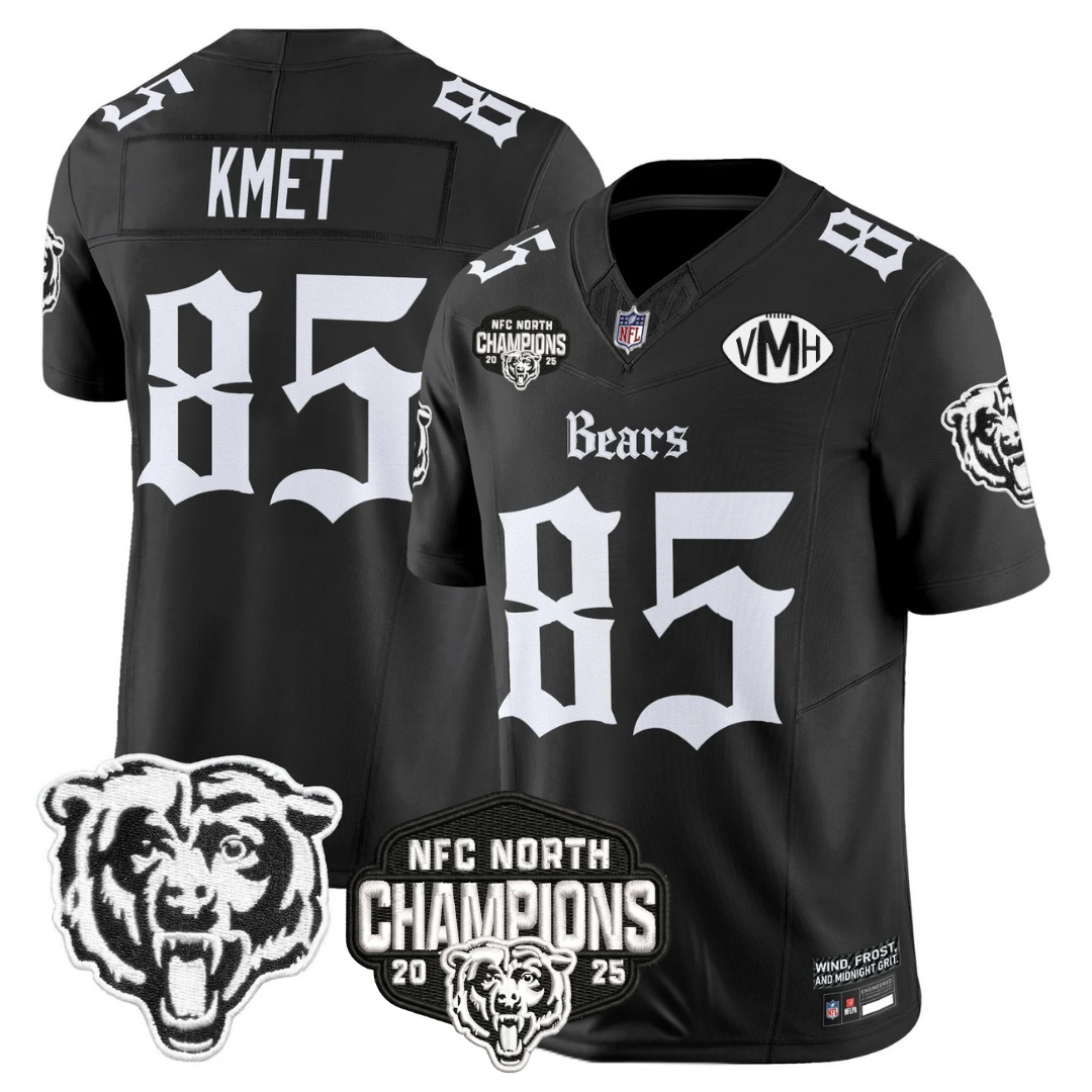 CHI 'Gothic Midway Legacy' NFC North Champions Patch Vapor Limited Jersey - All Stitched
