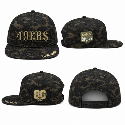 SF Salute To Service Personalized Snapback Cap - Printed