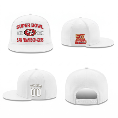 SF 5x Super Bowl Champions Personalized Snapback Cap - Printed V1
