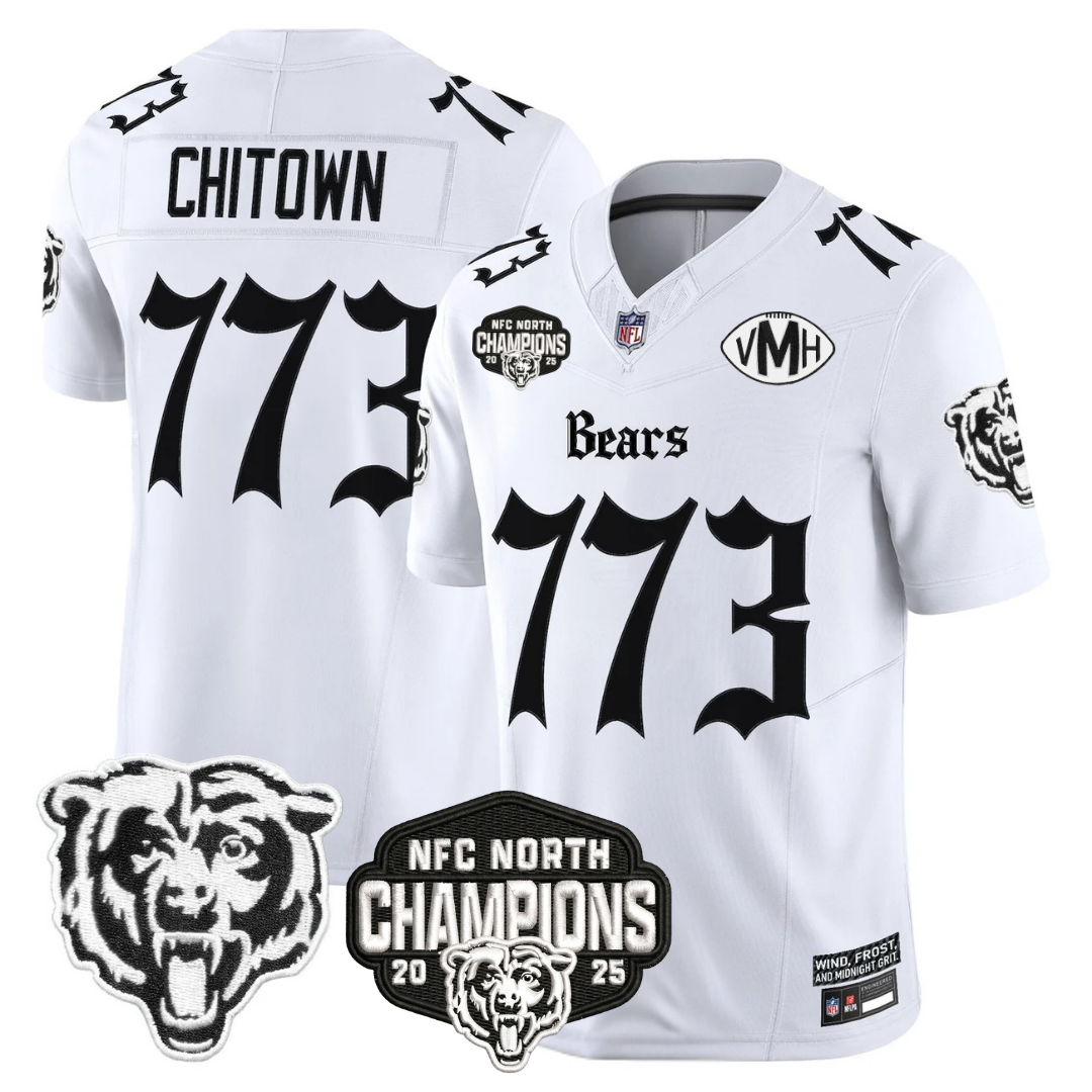 CHI 'Gothic Midway Legacy' NFC North Champions Patch Vapor Limited Jersey - All Stitched