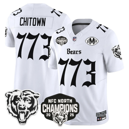 CHI 'Gothic Midway Legacy' NFC North Champions Patch Vapor Limited Jersey - All Stitched