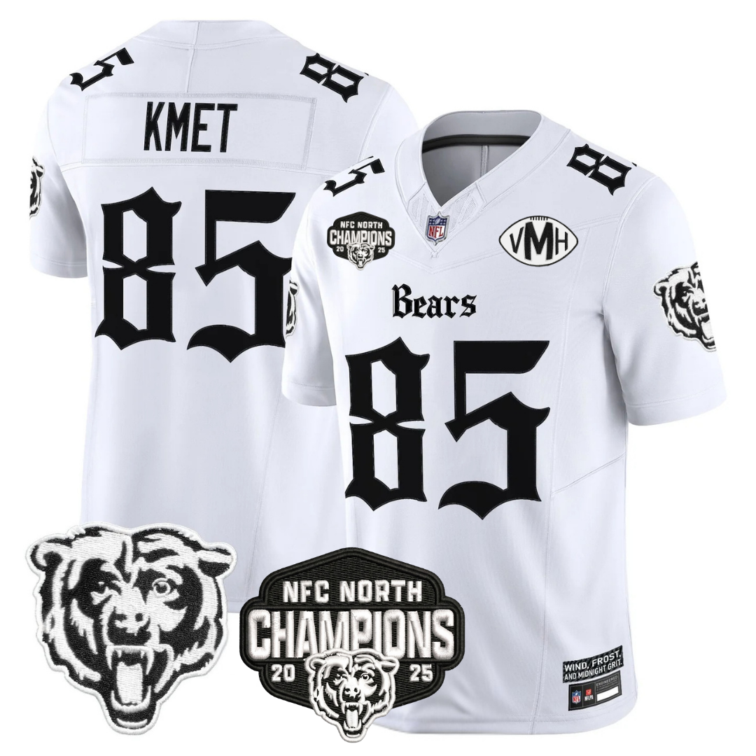 CHI 'Gothic Midway Legacy' NFC North Champions Patch Vapor Limited Jersey - All Stitched