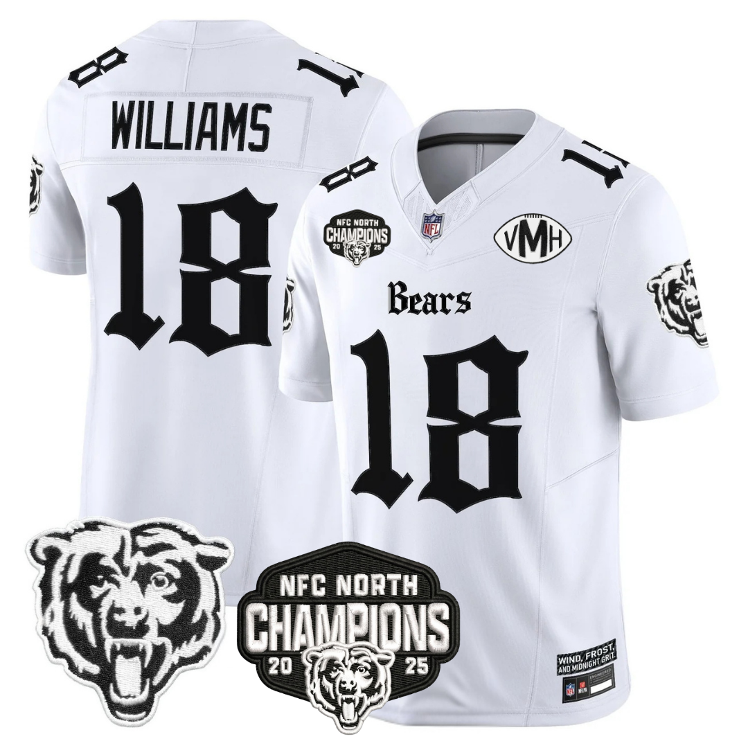 CHI 'Gothic Midway Legacy' NFC North Champions Patch Vapor Limited Jersey - All Stitched