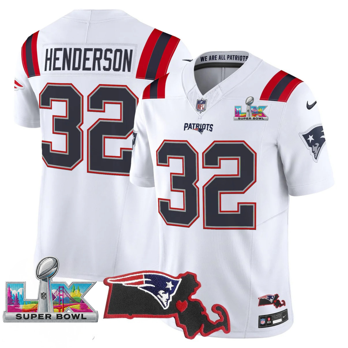 NE SB LX Game Patch Vapor Limited Jersey - All Stitched