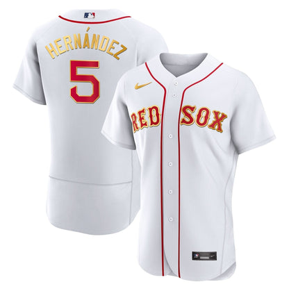 Boston Red Sox Gold Trim Jersey - All Stitched