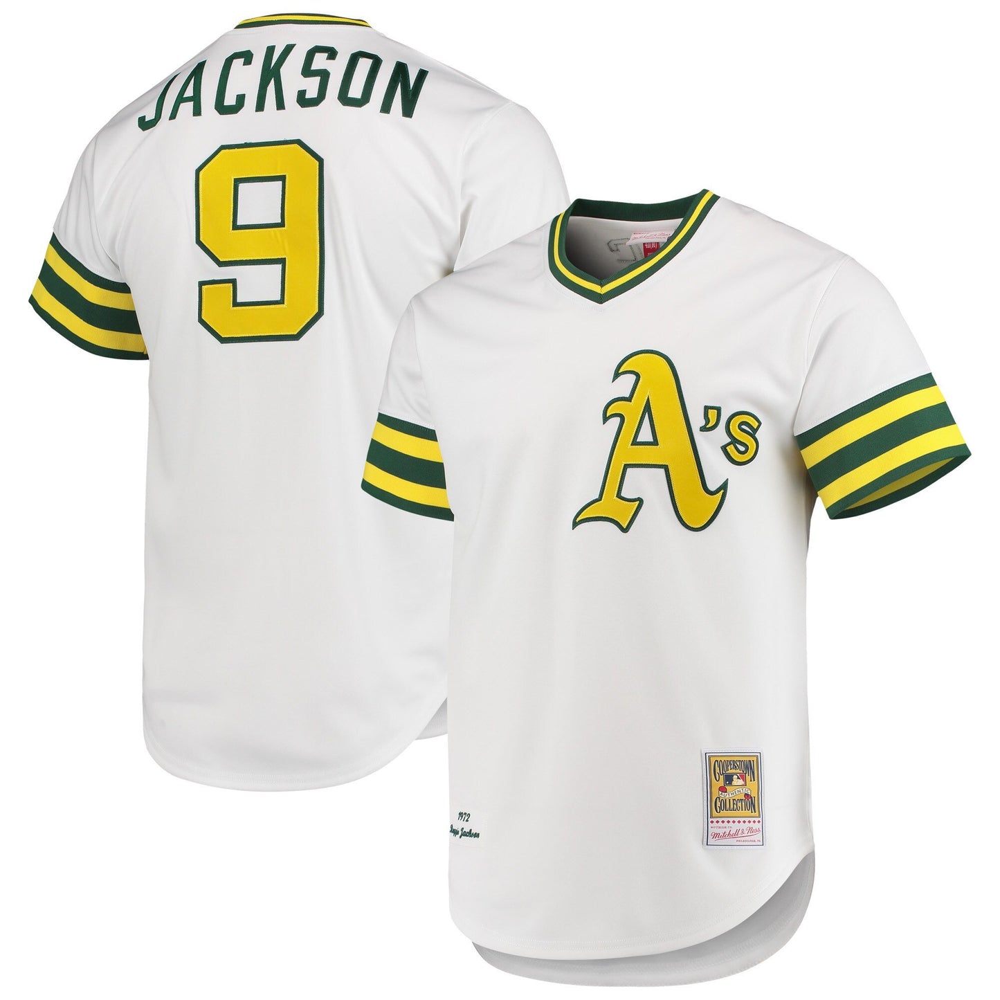 Reggie Jackson Oakland Athletics 1972 Cooperstown White Jersey - All Stitched