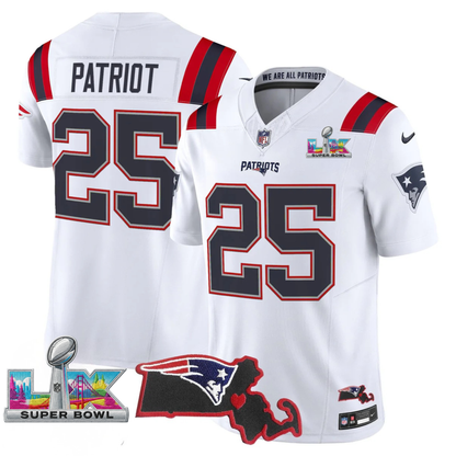 NE SB LX Game Patch Vapor Limited Jersey - All Stitched