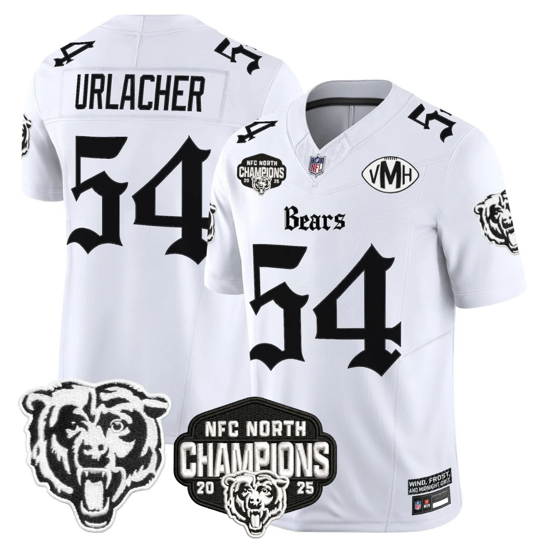 CHI 'Gothic Midway Legacy' NFC North Champions Patch Vapor Limited Jersey - All Stitched
