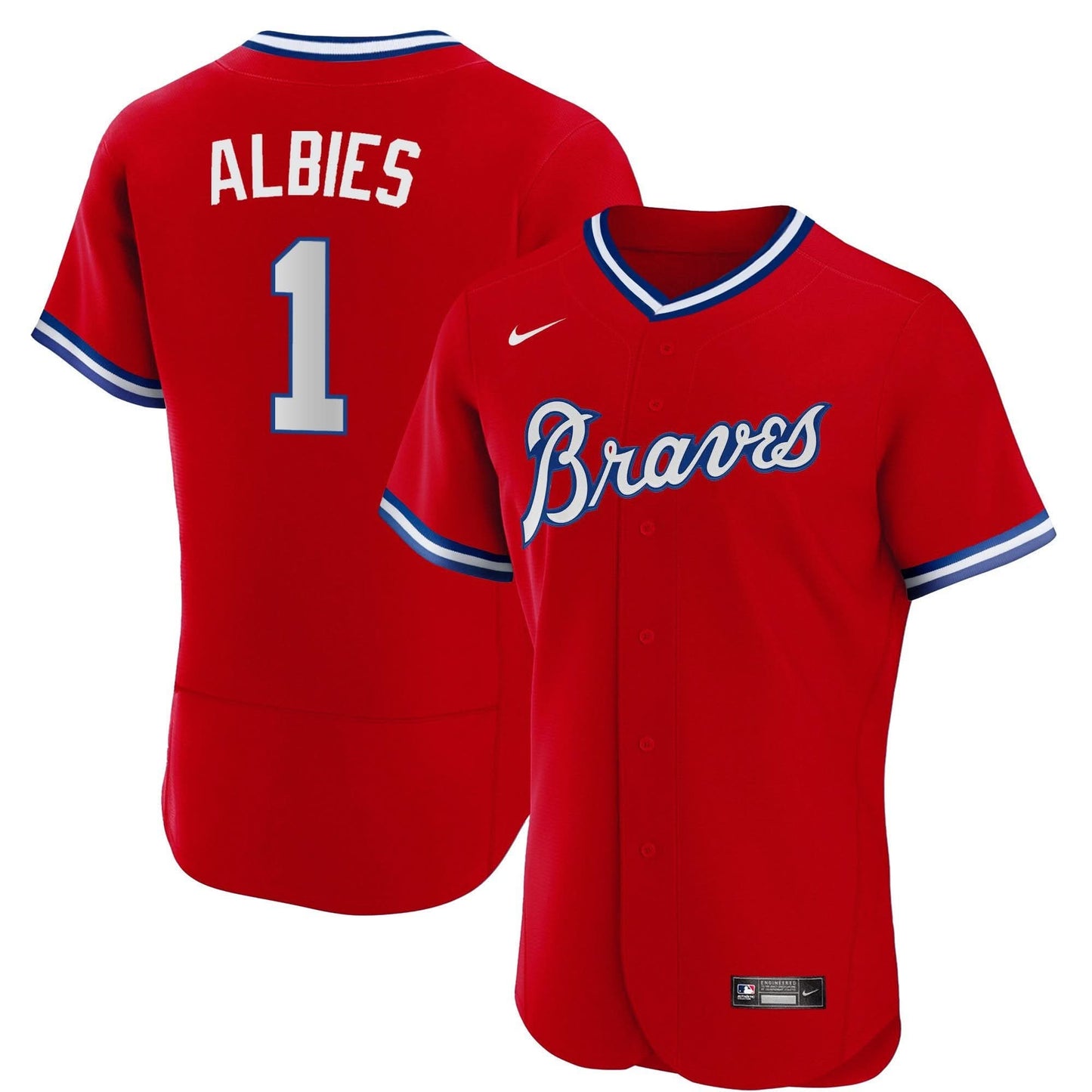 Atlanta Braves Throwback 1974 - 1982 Flex Base Jersey - All Stitched