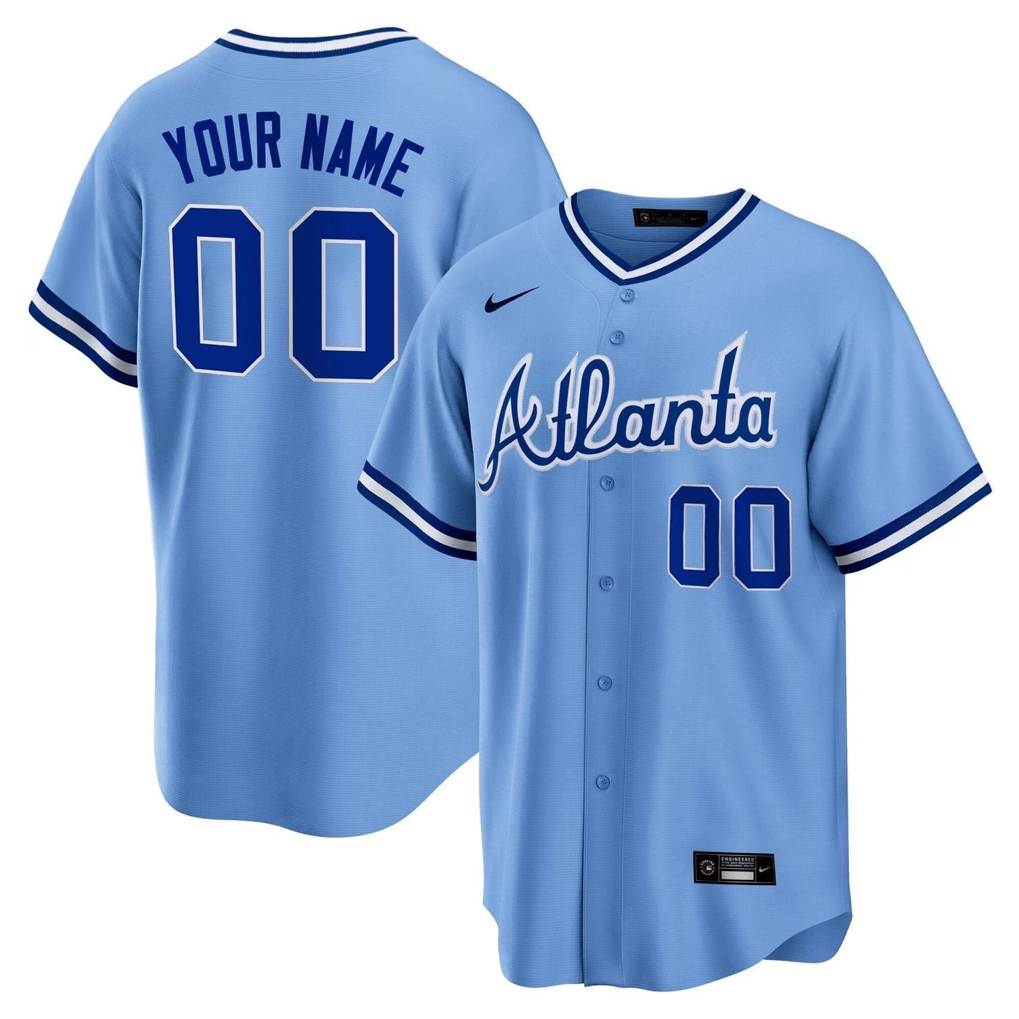 Atlanta Braves Throwback 1974 - 1982 Custom Jersey - All Stitched