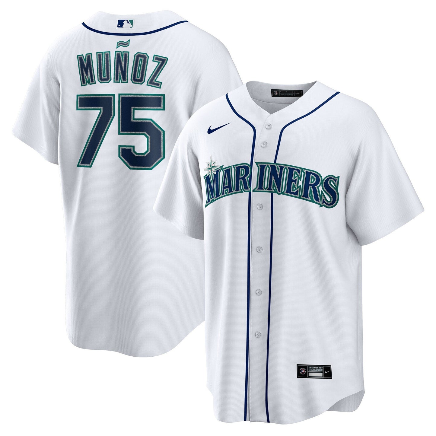 Seattle Mariners Cool Base Jersey - White - All Stitched