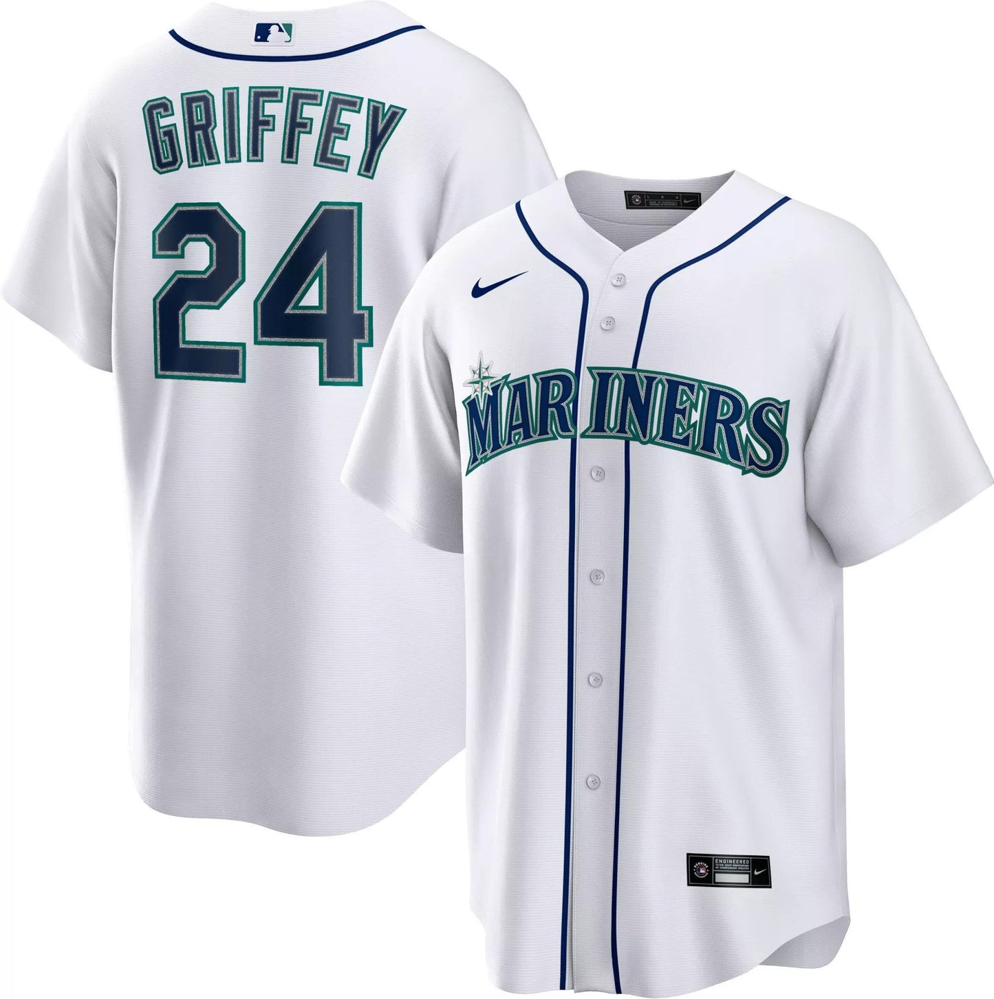 Seattle Mariners Cool Base Jersey - White - All Stitched