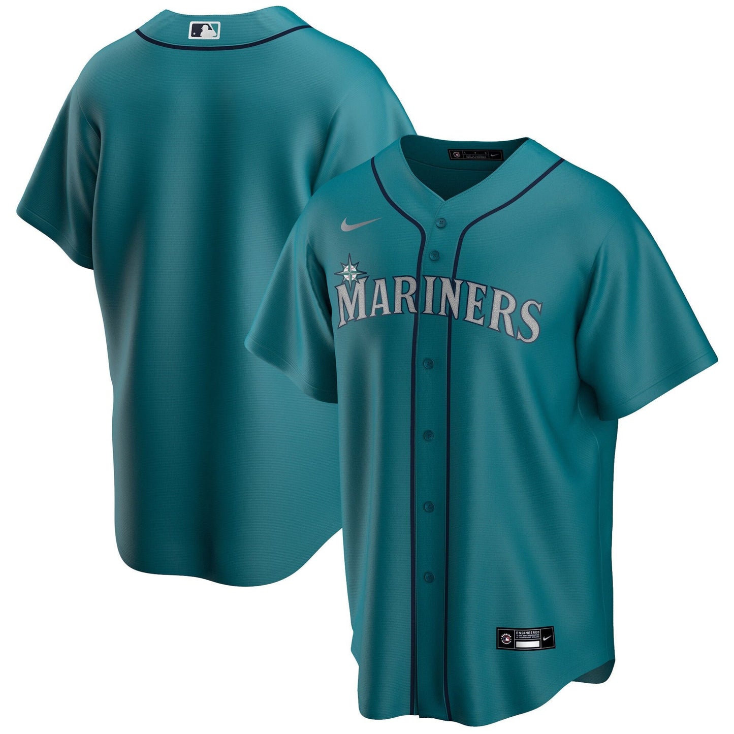 Seattle Mariners Cool Base Jersey - Aqua - All Stitched