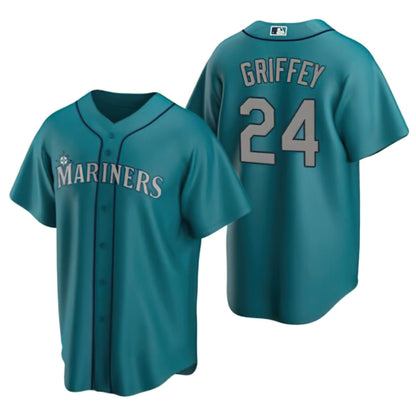 Seattle Mariners Cool Base Jersey - Aqua - All Stitched