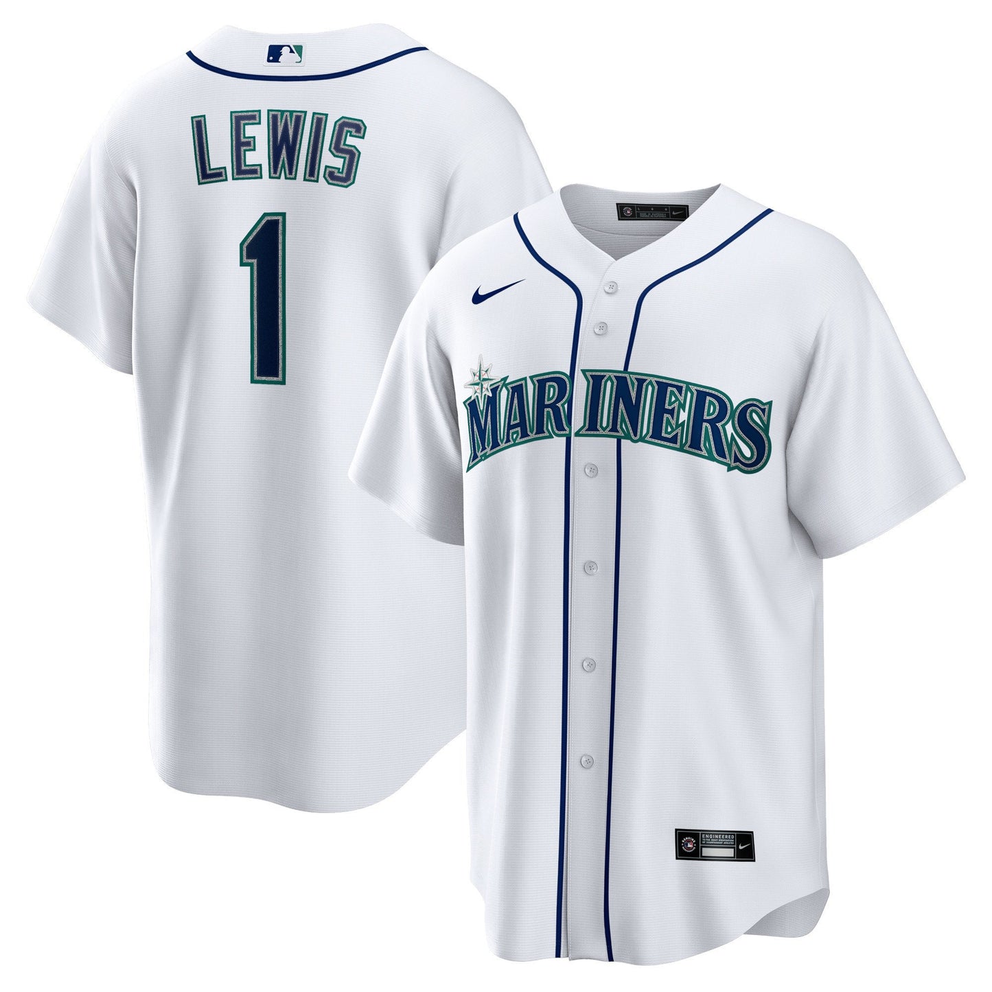 Seattle Mariners Cool Base Jersey - White - All Stitched