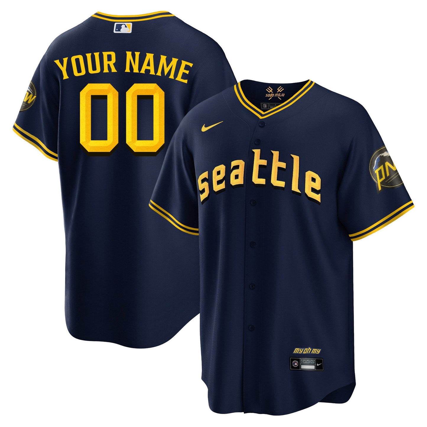 Seattle Mariners 2023 City Connect Fan Made Edition Custom Jersey - All Stitched