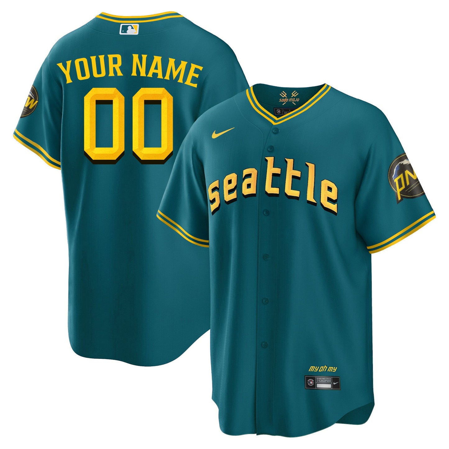 Seattle Mariners 2023 City Connect Fan Made Edition Custom Jersey - All Stitched