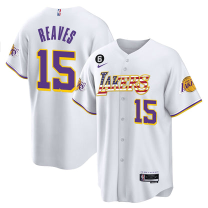 Men's Los Angeles Lakers Flag Baseball Jersey - All Stitched