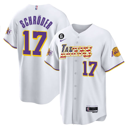 Men's Los Angeles Lakers Flag Baseball Jersey - All Stitched