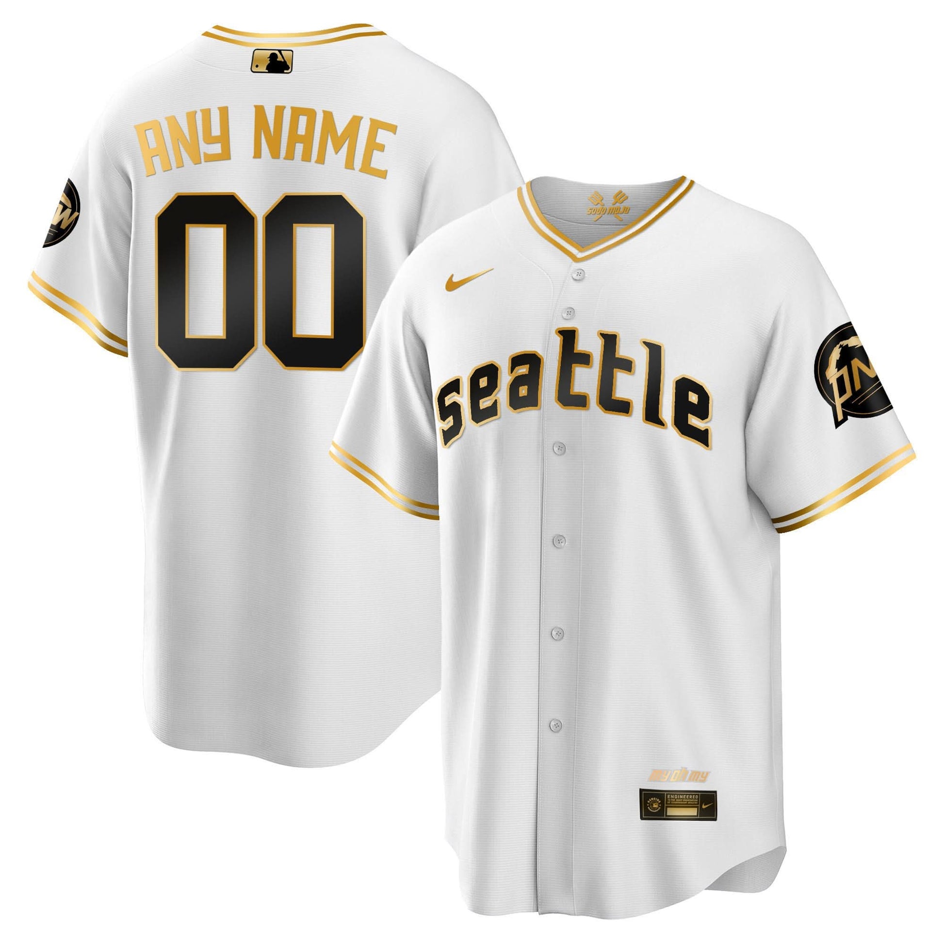 Seattle Mariners 2023 City Connect Gold Custom Jersey - All Stitched