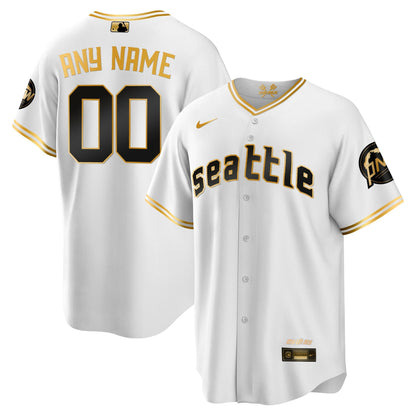 Seattle Mariners 2023 City Connect Gold Custom Jersey - All Stitched