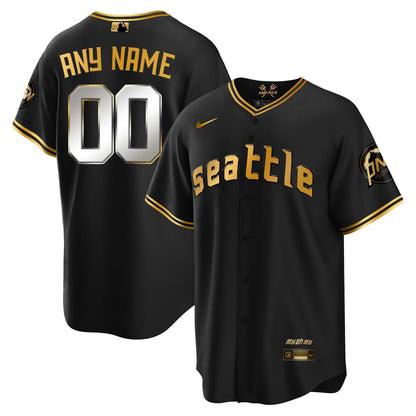 Seattle Mariners 2023 City Connect Gold Custom Jersey - All Stitched