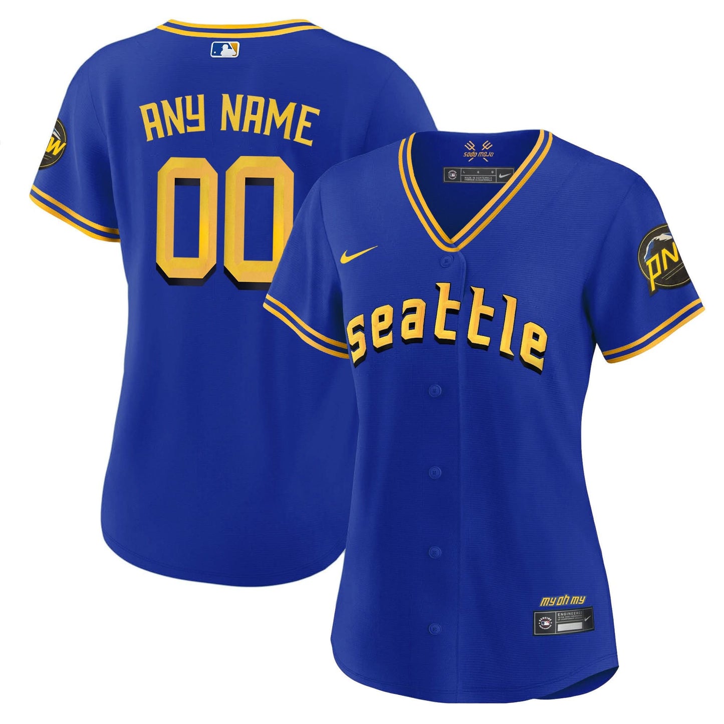 Seattle Mariners 2023 City Connect Gold Custom Jersey - All Stitched