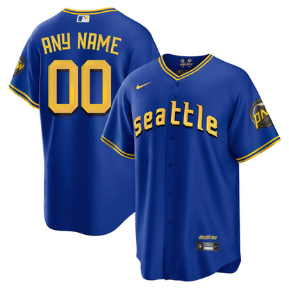 Seattle Mariners 2023 City Connect Gold Custom Jersey - All Stitched
