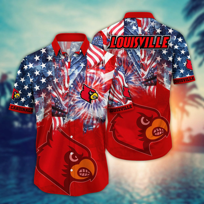 Louisville Cardinals - Hawaii Shirt  For Fans, Summer Football Shirts