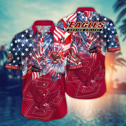 Boston College Eagles - Hawaii Shirt  For Fans, Summer Football Shirts
