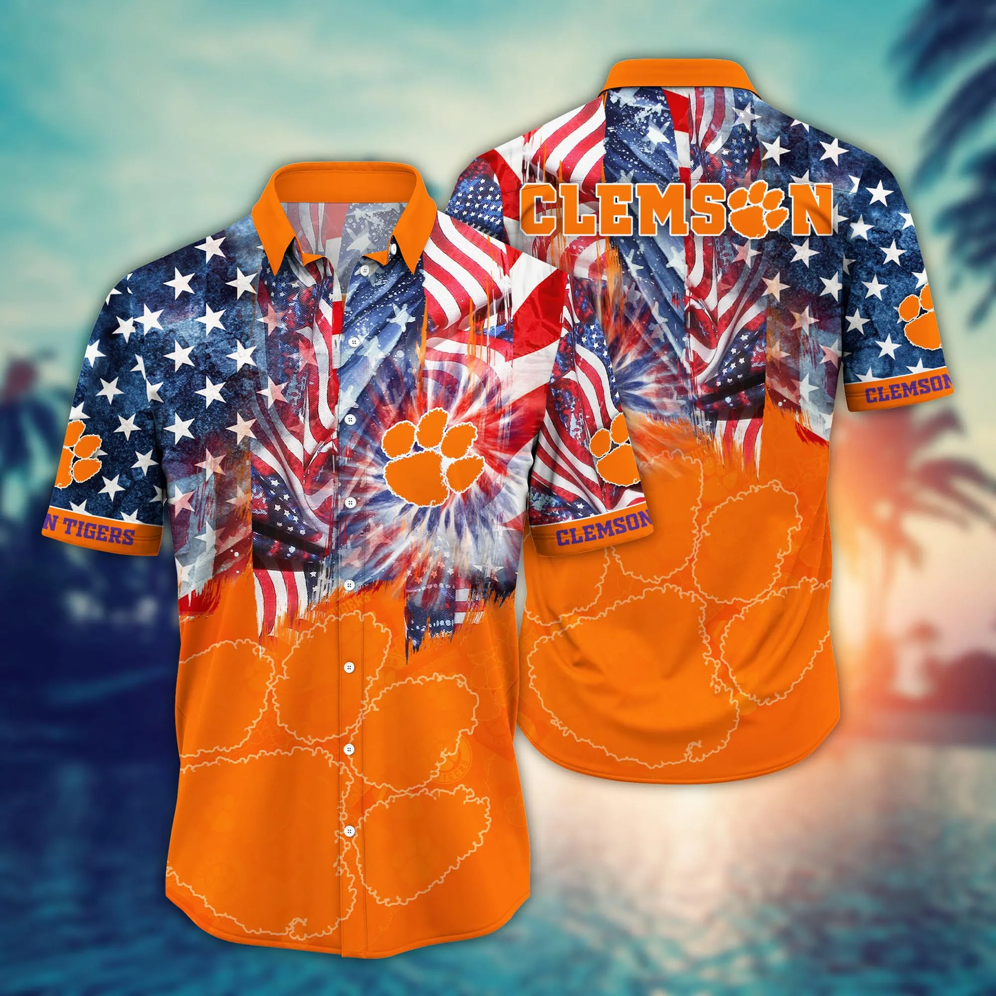 Clemson Tigers - Hawaii Shirt  For Fans, Summer Football Shirts