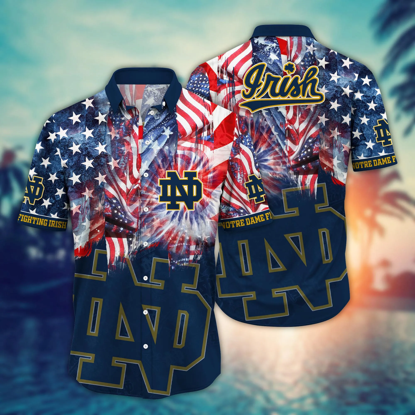 Notre Dame Fighting Irish - Hawaii Shirt  For Fans, Summer Football Shirts