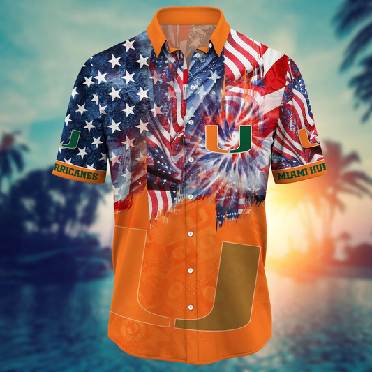 Miami Hurricanes - Hawaii Shirt  For Fans, Summer Football Shirts VT-HW001