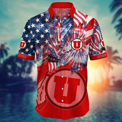 Utah Utes - Hawaii Shirt  For Fans, Summer Football Shirts VT-HW001