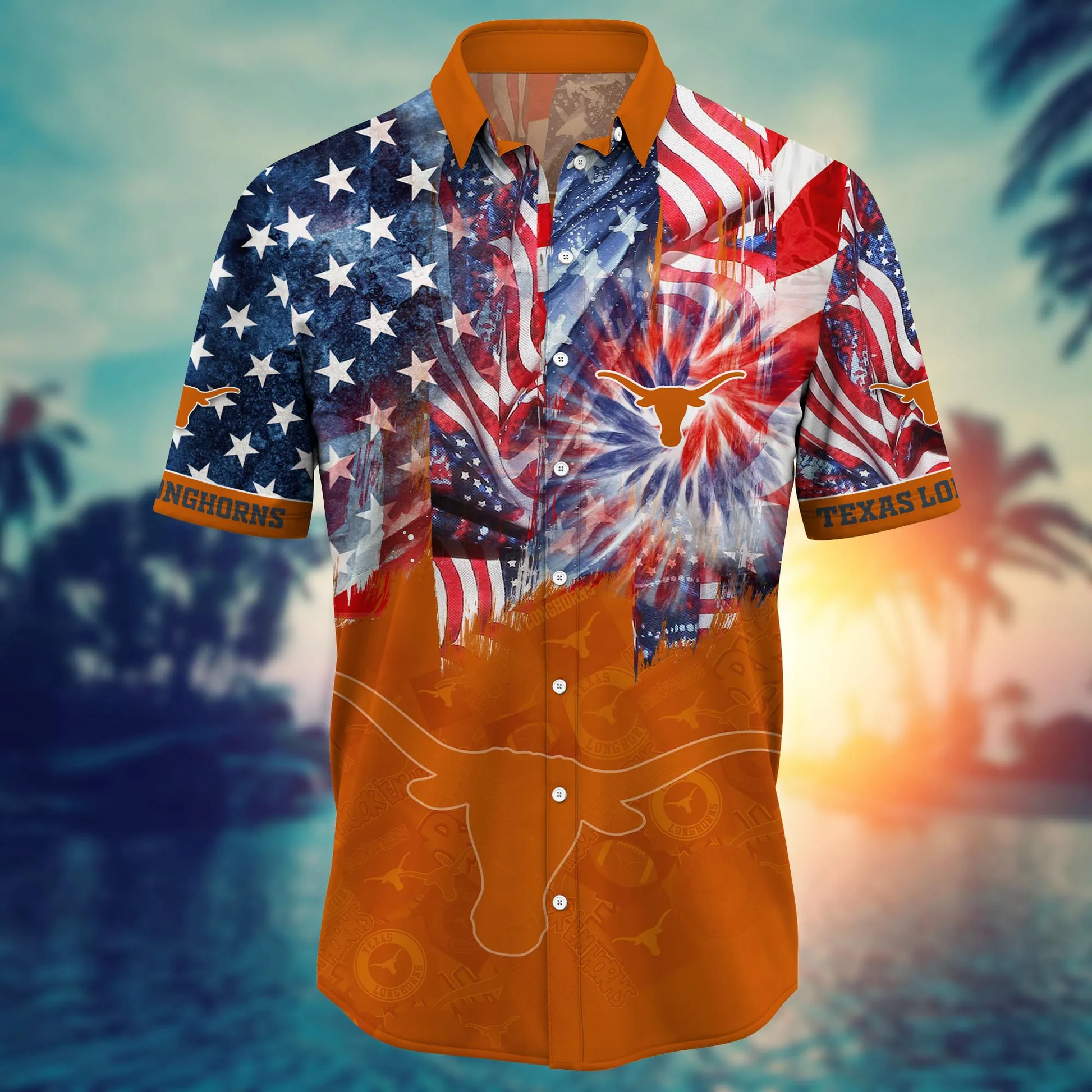 Texas Longhorns - Hawaii Shirt For Fans, Summer Football Shirts VT-HW001