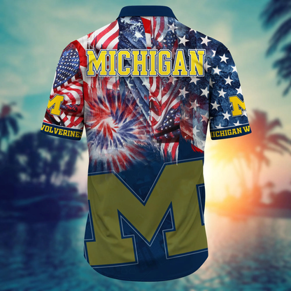 Michigan Wolverines - Hawaii Shirt  For Fans, Summer Football Shirts VT-HW001
