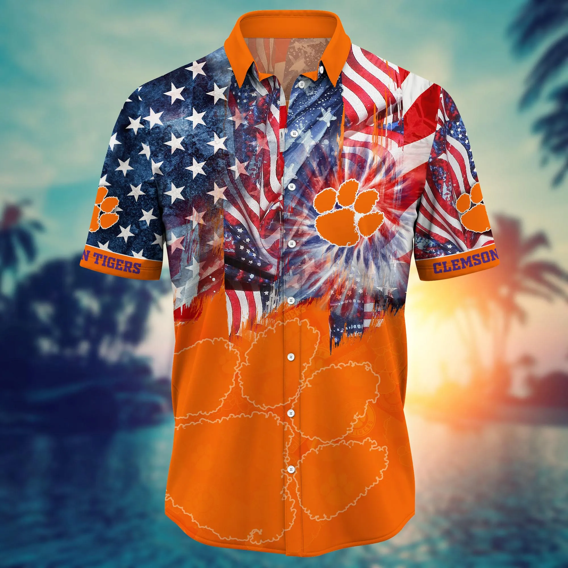Clemson Tigers - Hawaii Shirt  For Fans, Summer Football Shirts VT-HW001