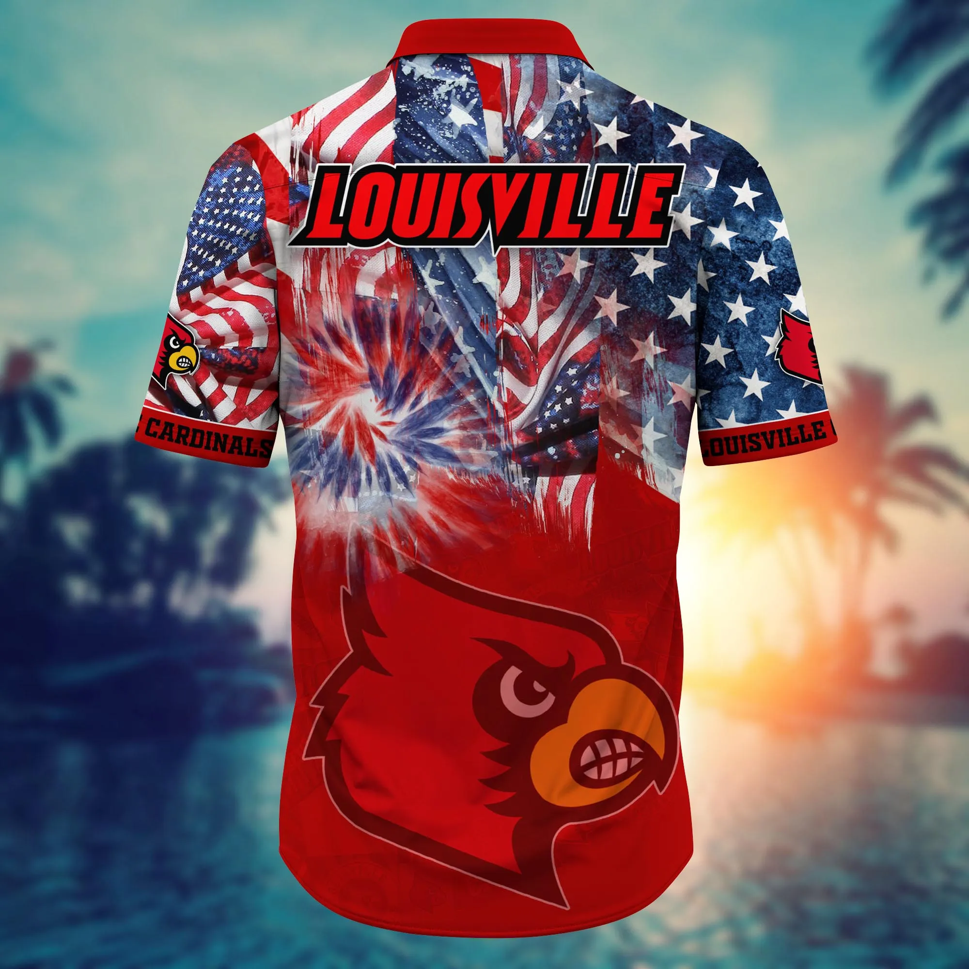 Louisville Cardinals - Hawaii Shirt  For Fans, Summer Football Shirts VT-HW001