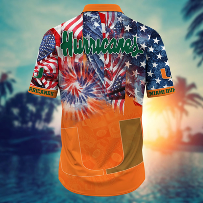 Miami Hurricanes - Hawaii Shirt  For Fans, Summer Football Shirts VT-HW001