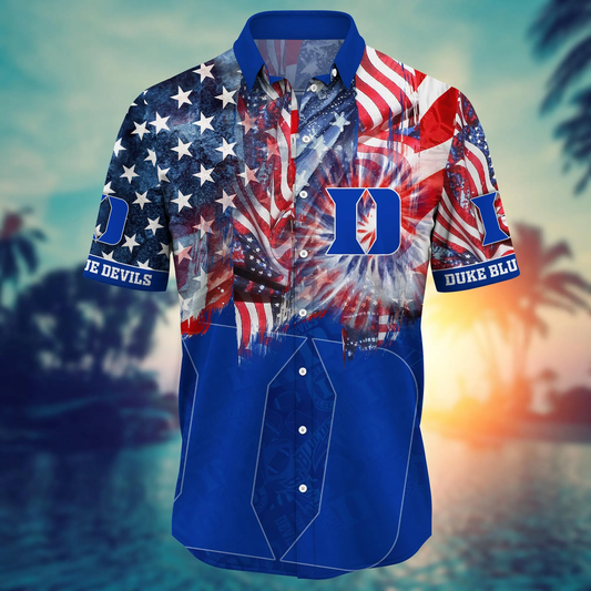 Duke Blue Devils - Hawaii Shirt  For Fans, Summer Football Shirts VT-HW001