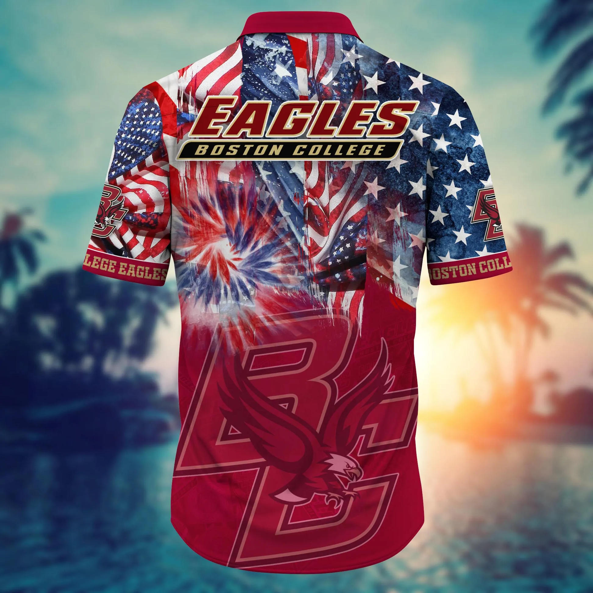Boston College Eagles - Hawaii Shirt  For Fans, Summer Football Shirts VT-HW001
