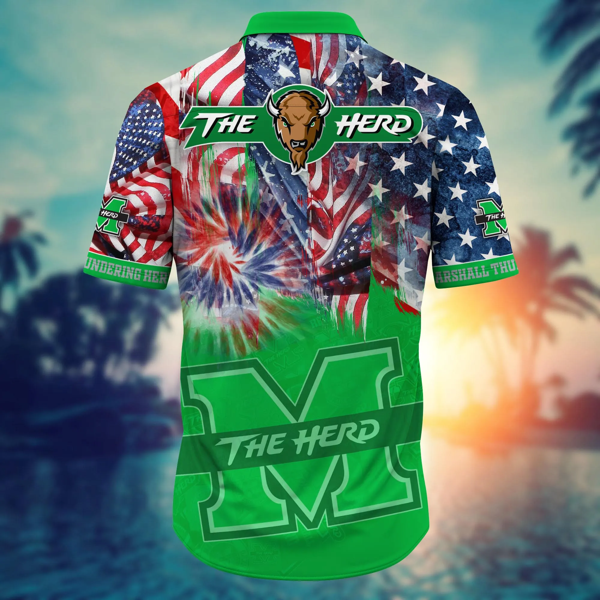 Marshall Thundering Herd - Hawaii Shirt  For Fans, Summer Football Shirts VT-HW001