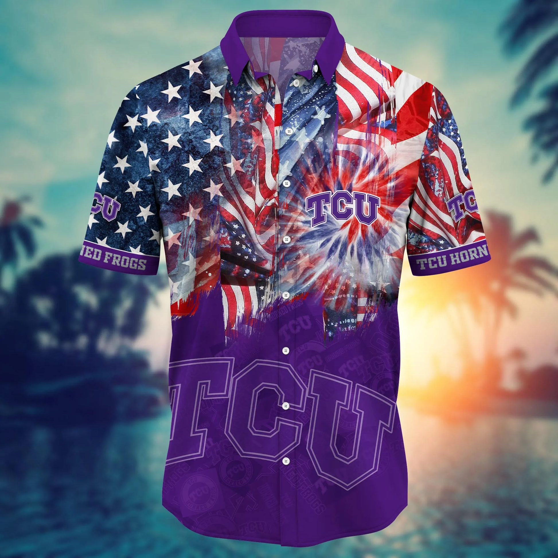 TCU Horned Frogs - Hawaii Shirt  For Fans, Summer Football Shirts VT-HW001
