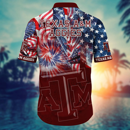 Texas A&M Aggies - Hawaii Shirt  For Fans, Summer Football Shirts VT-HW001