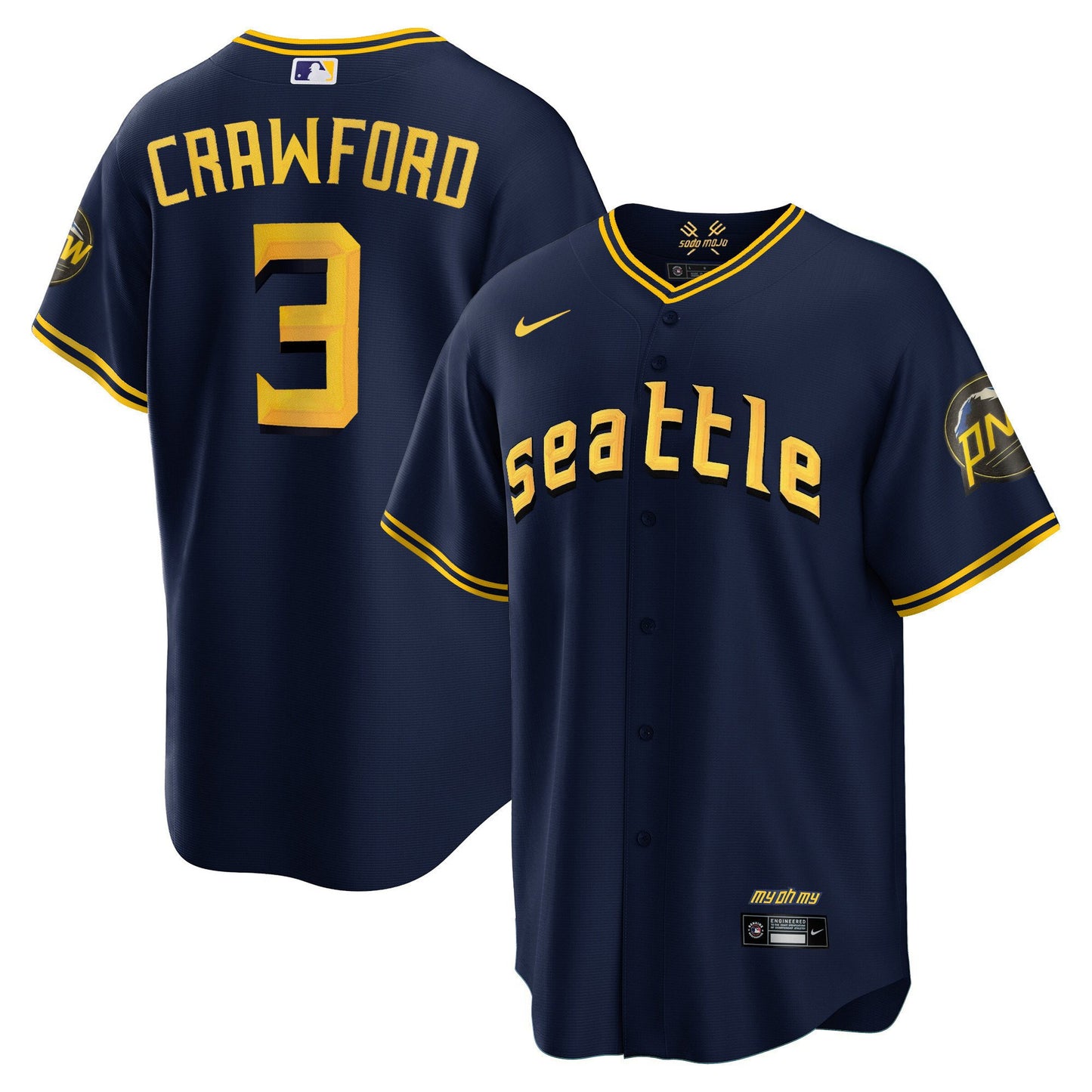 Seattle Mariners 2023 City Connect Collection Jersey - All Stitched