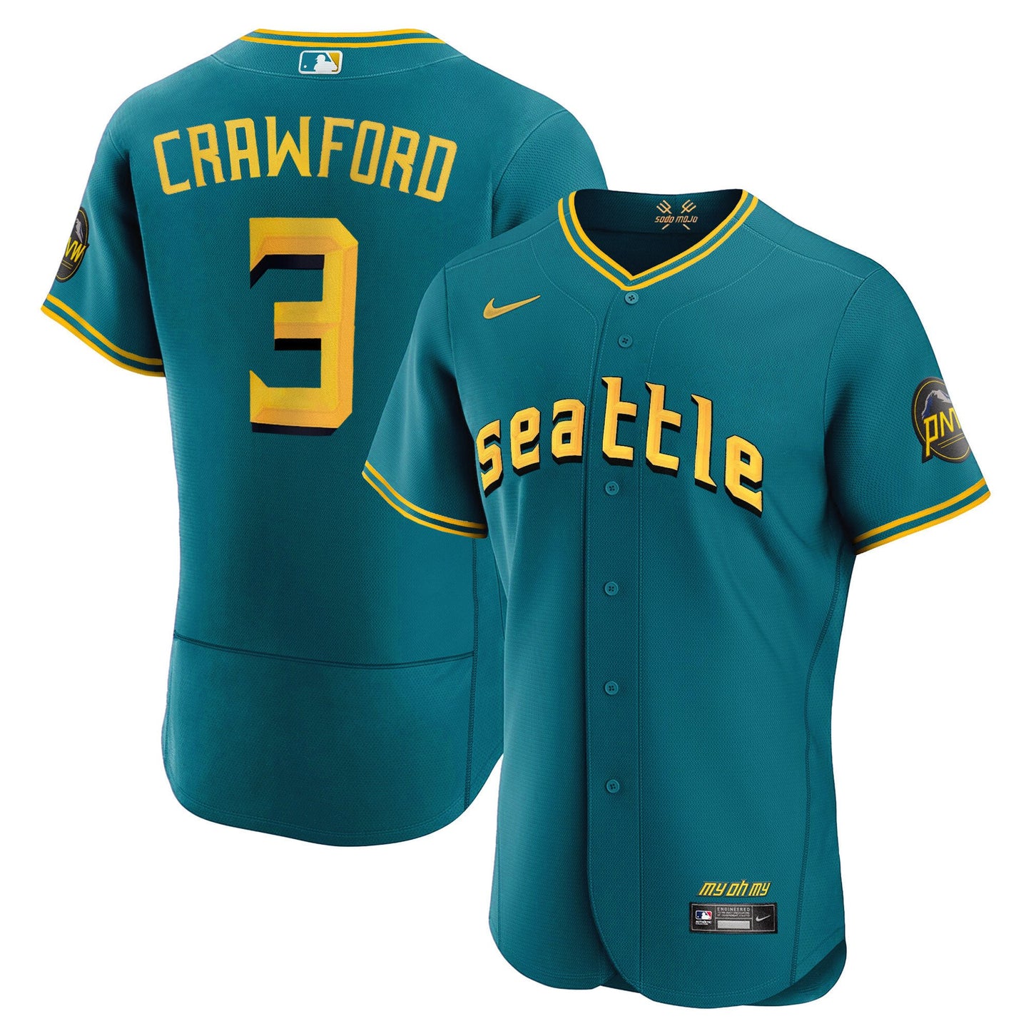 Seattle Mariners 2023 City Connect Collection Jersey - All Stitched