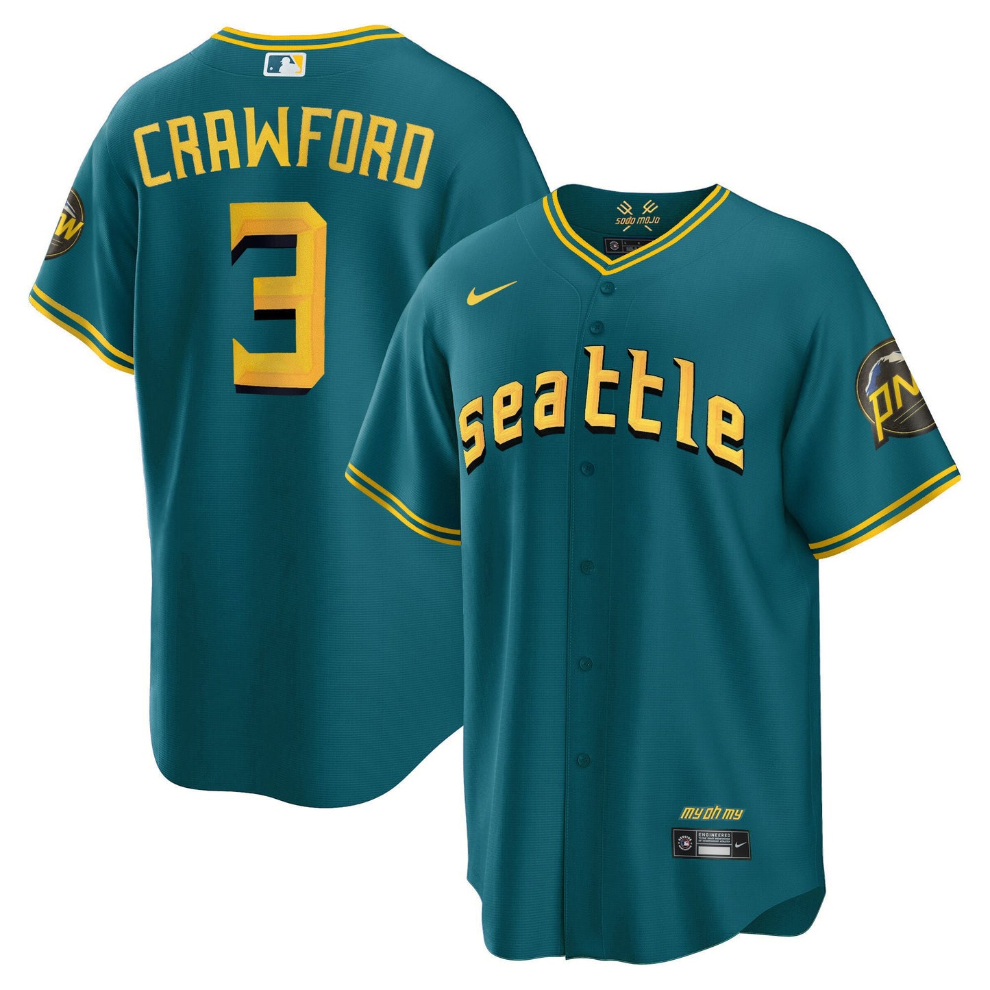 Seattle Mariners 2023 City Connect Collection Jersey - All Stitched